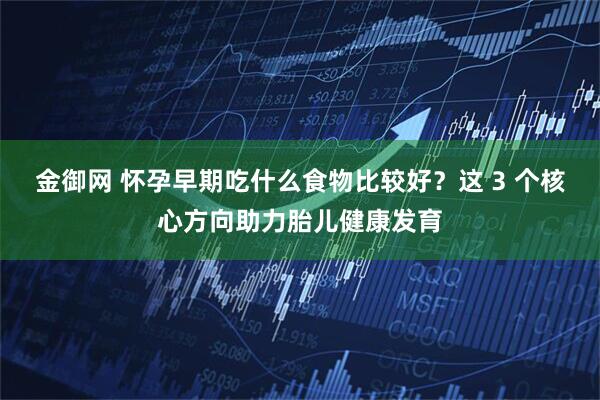 金御网 怀孕早期吃什么食物比较好？这 3 个核心方向助力胎儿健康发育