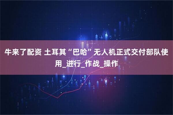 牛来了配资 土耳其“巴哈”无人机正式交付部队使用_进行_作战_操作